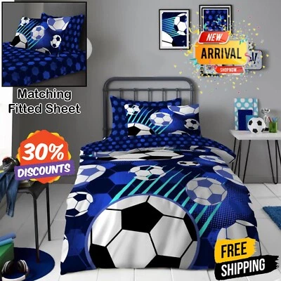 GAVENO CAVAILIA Kids Football Duvet Cover Set Pillowcase Soft Reversible Girls Boys OR Bedsheet