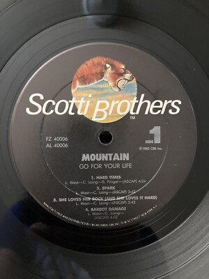 Mountain- Go For Your Life Vinyl 1985 Scotti Bros. Leslie West | eBay