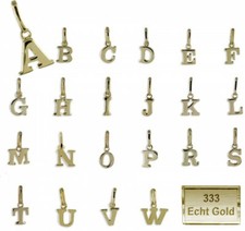 Buchstabe Anhänger 333 Gold Echtschmuck Damen Herren Kinder Schmuck 6 - 7 mm 💎 