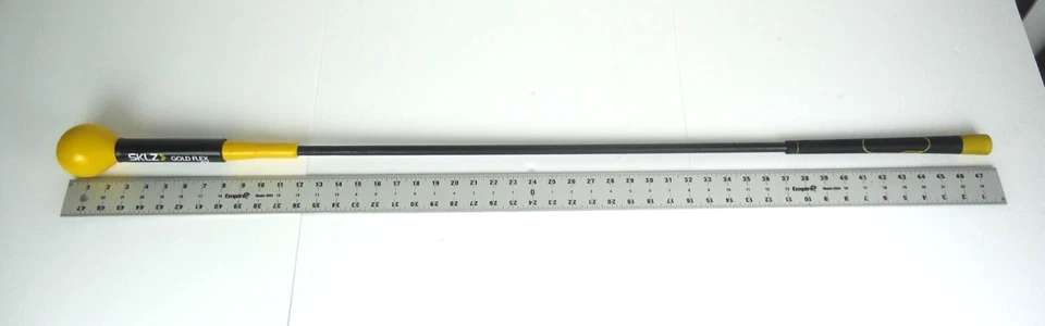 SKLZ Gold Flex 48" Entrenador de Columpio de Golf Calentamiento Palo Tempo Taladro de Temporización - Leer Foto 2 de 4