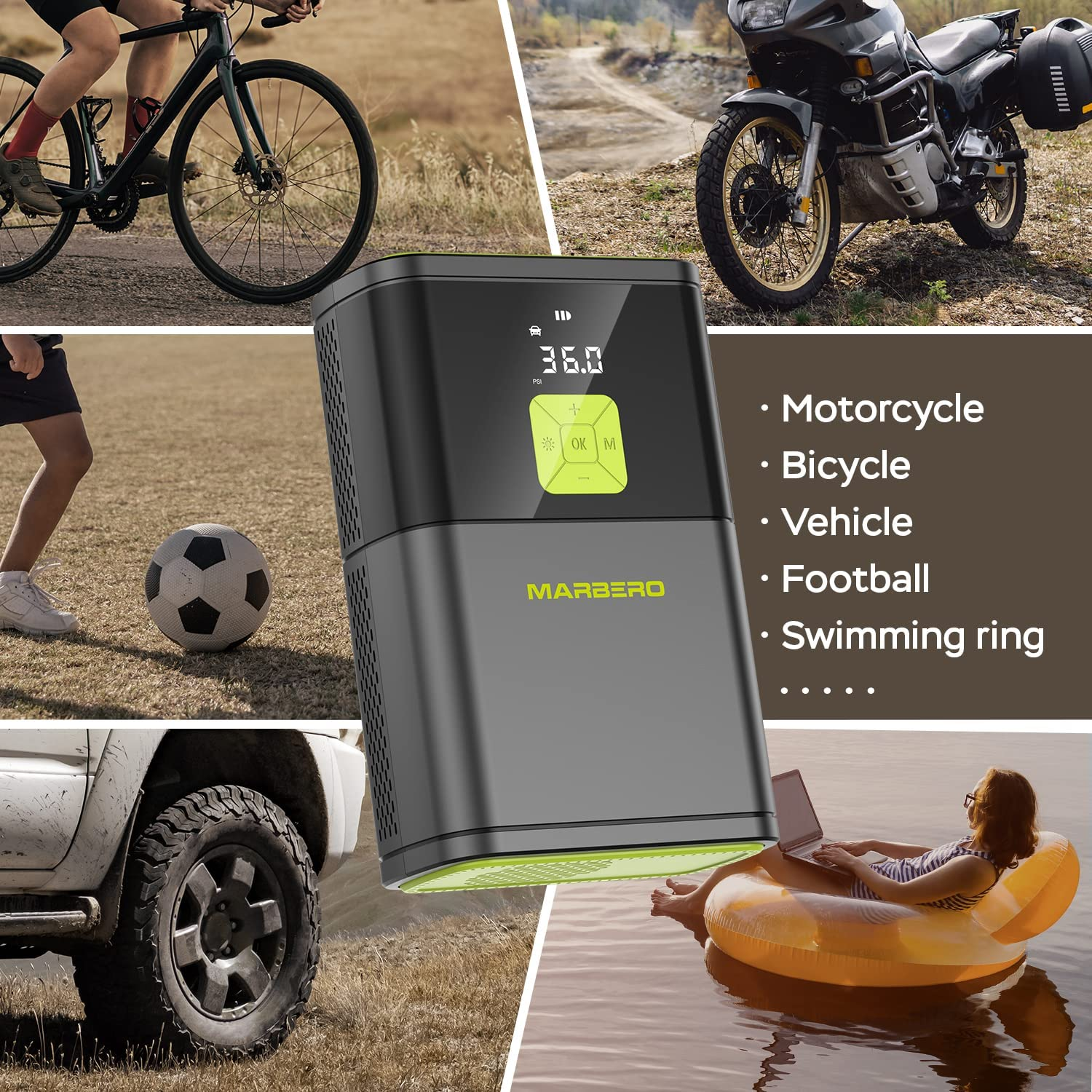 portable inflator for tires