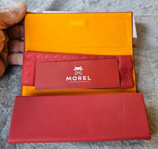 MOREL FRANCE EYEGLASSES CASE AUTHENTIC RED/Orange COLLAPSIBLE PYRAMID CLOTH