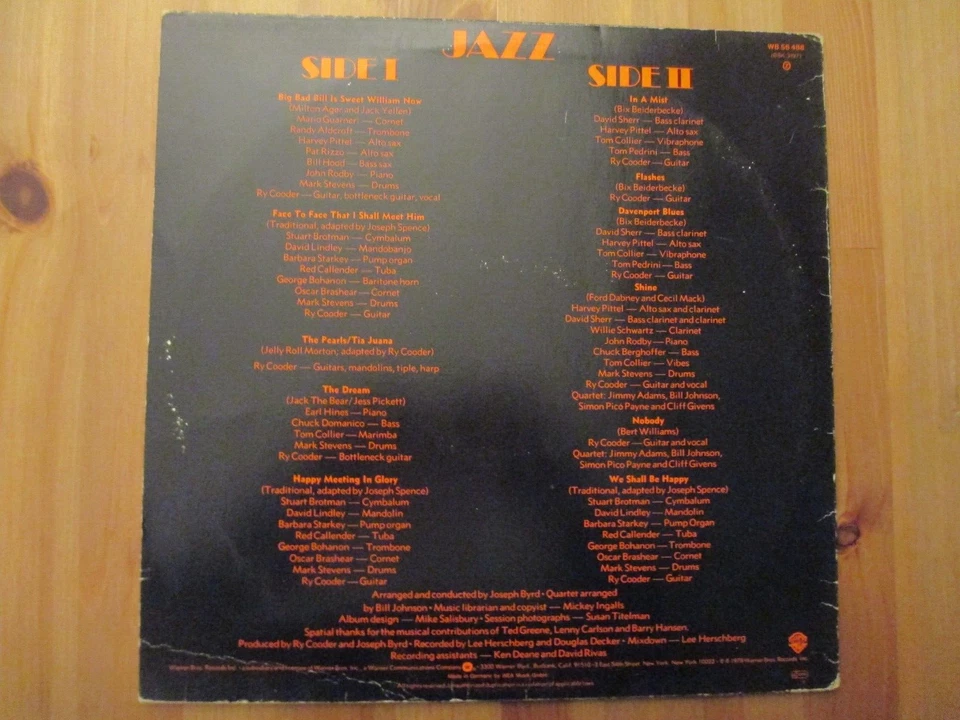RY COODER - Jazz - Vinyl LP Germany 1978 - Bild 2 von 4