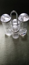 Günstig!Menageset Essig-Öl-Salz-Pfeffer,  Acrylglas von Emsa. Unbenutzt. Nachlaß