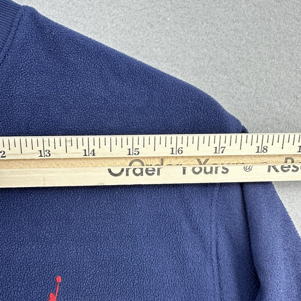 Camisa Y2K M Jordan Jumpman Manga Larga Bloque de Color Para Hombre XL RARA Azul Rojo Vellón Foto 4 de 4