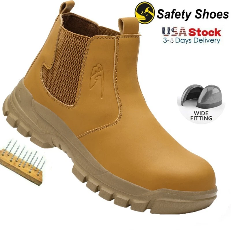 Men’s Steel Toe Work Boots Waterproof Lightweight Safety Shoes Non-Slip boots
Opens in a new window