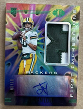 2020 Jordan Love Panini Illusions First Impressions Green #8/10 RC Auto