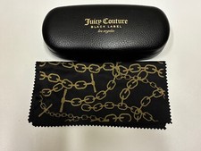 Juicy Couture Black Sunglasses Eyeglasses Hard Clam Shell Case with cloth