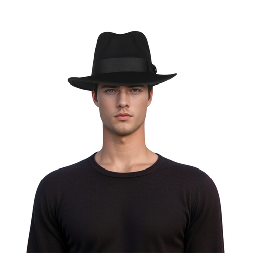 Classic Fedora Hat for Men & Women - Wide Brim, Sweatband With Black Bow Ribbon - Picture 25 of 39