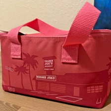 Trader Joe's Mini Insulated Tote Lunch Bag Cooler Pink