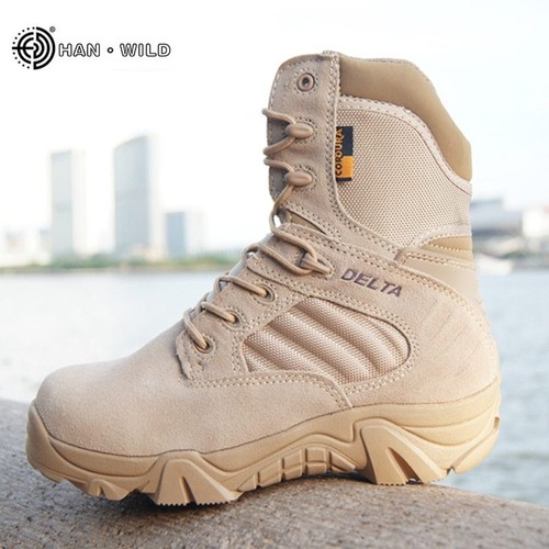 Botas tácticas militares para hombre-desierto-aire libre-senderismo-trabajo  | eBay