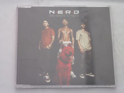 N.E.R.D SHE WANTS TO MOVE CD SINGLE 2004 PHARRELL WILLIAMS Nerd Hip Hop Pop Rap