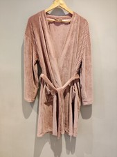Image of F&F Women's Ribbed Soft Touch Dressing Gown Robe Size 18/20 Pink Sample