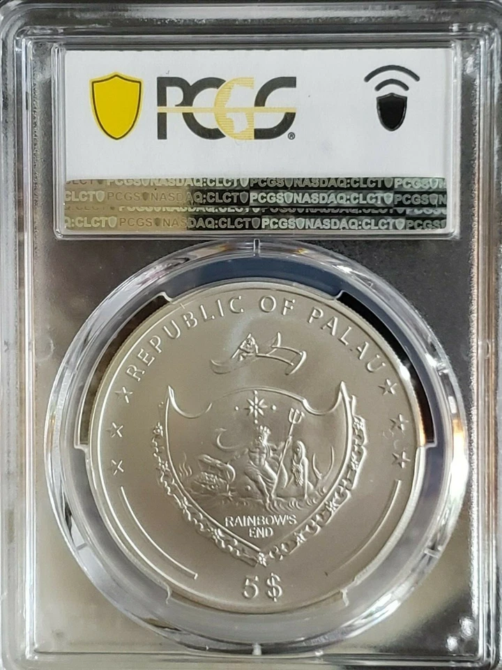 2016 Lunar Skull Monkey Palau Five Dollar Silver BU PCGS MS69 #0904 - Image 2 of 3