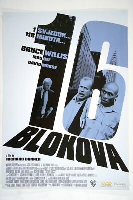 16 BLOCKS   Original CRO movie poster 2006 BRUCE WILLIS, MOS DEF, RICHARD DONNER