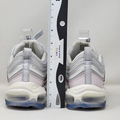 Nike Air Max 97 DIY Flare White Grey Pink Shoes CW5567-100 Mens Size 8 Pre-owned Nike Air Max 97 DIY Flare White Grey Pink Shoes CW5567-100  main image 4