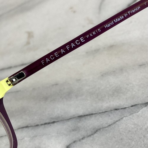 Face A Face Paris CHLOE Eyeglass Frames 49-16-136 Purple and Yellow France - Picture 7 of 11