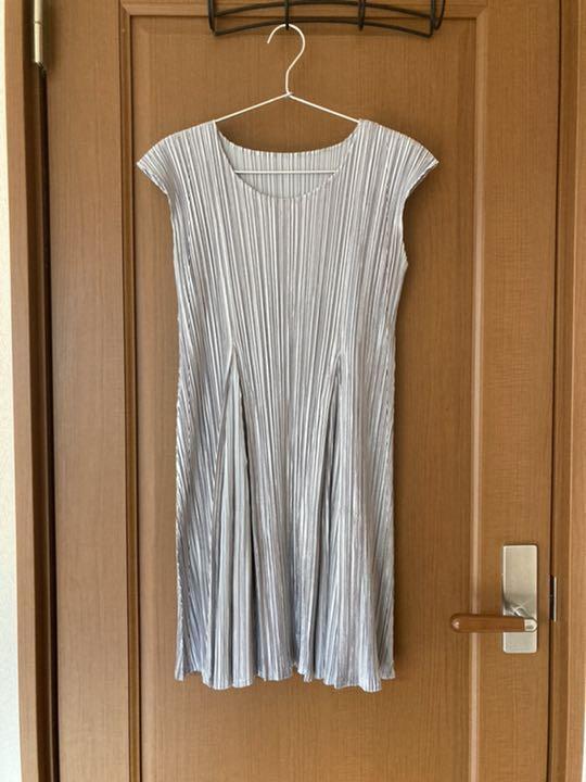 PLEATS PLEASE ISSEY MIYAKE Tunic Dress Silver Long Dress (1480 | eBay