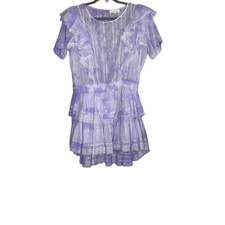 LOVESHACKFANCY NATASHA MINI RUFFLE DRESS SIZE L