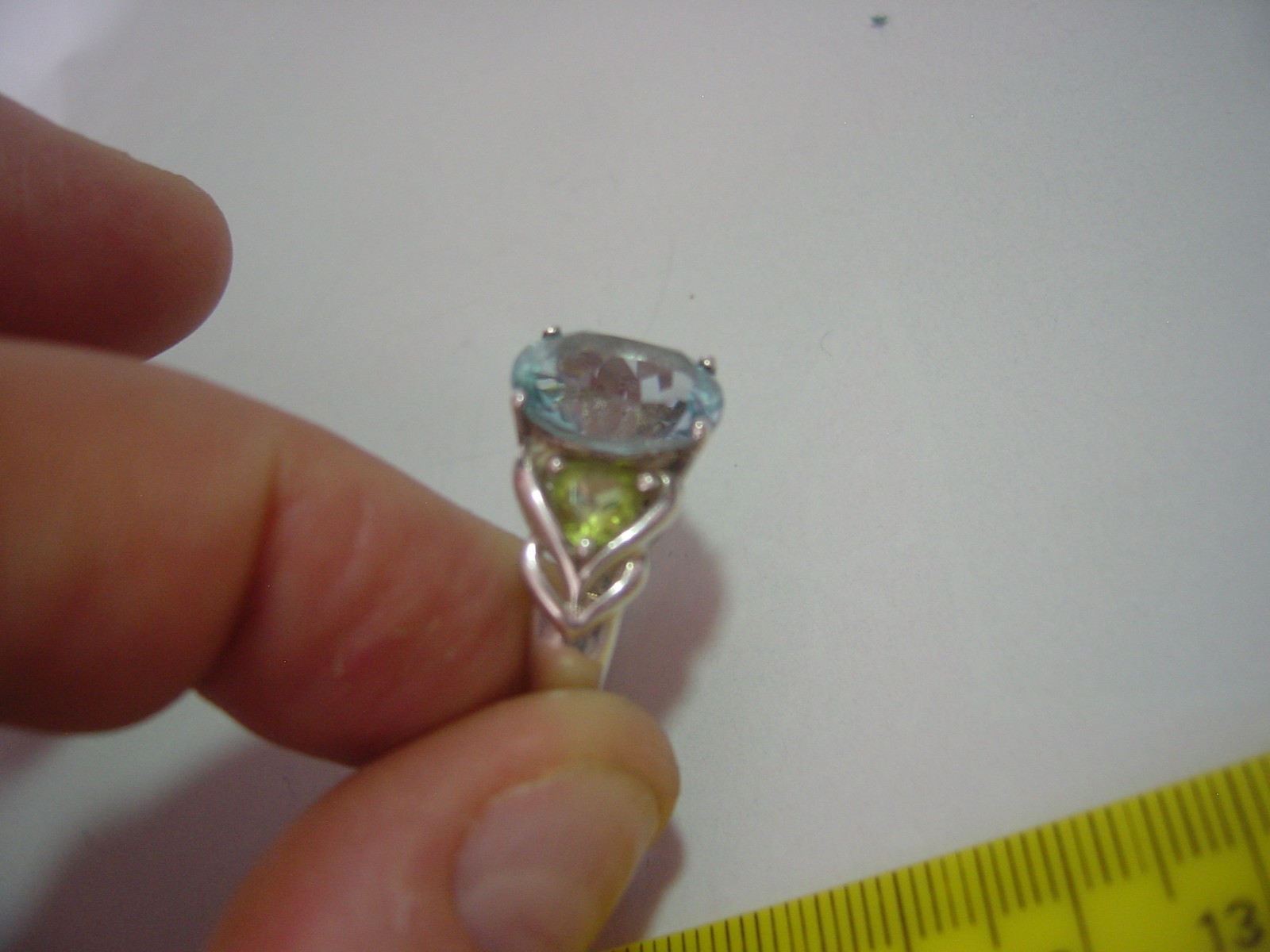 superb Solid Silver chunky Ring-superb swiss blue… - image 15