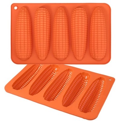 Webake Corn Stick Bread Pan Set of 2, Silicone Corn Cob Bread Molds for Baking C