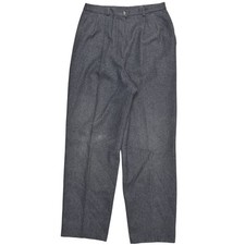 Pendleton Women's Gray 100 Wool Dress Pants Pleated Size 12 Zip Solid