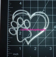 Metal craft die paw print heart cut   cutting paper machine cutters dies