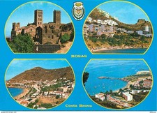 Spain - Espana - Cataluna - Costa Brava - Roses - Multivues - Coats of Arms - CPM -
