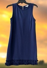 Crown & Ivy Size Medium Navy Blue Dress Sleeveless Business Shift Women’s A-line