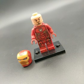 LEGO Iron Man Mark 47 Armor Minifigure sh405 Marvel Super Heroes Tony Stark Head