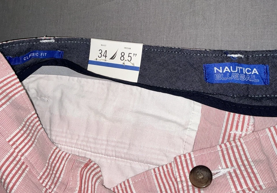 Pantalones Cortos Nautica Hombre Talla 34 Nuevos Con Etiquetas Azul Vela Foto 2 de 4