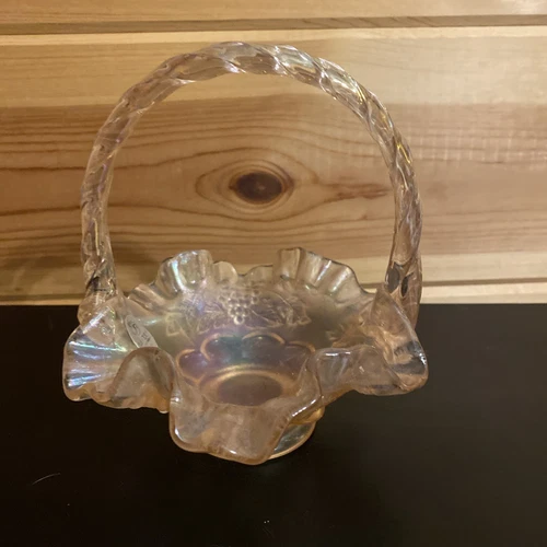 Fenton Basket Sunset Stretch Glass Basket # 2919 SW !