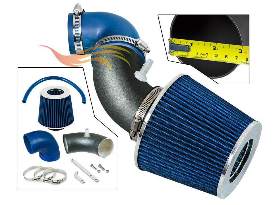 BCP RW BLUE For 06-08 Honda FIT Jazz 1.5L L4 Air Intake Kit System +Filter