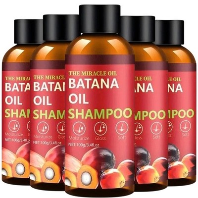 (5pcs) Batana Oil Shampoo with Rosemary Extract for Hair Growth,Reduce Hair Loss