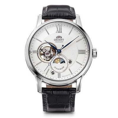 ORIENT SUN & MOON mechanische Herrenuhr RN-AS0003S weiß/silber NEU