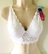 Maidenform  Lace Wireless Convertible Bra  DM1188 White  36C  New with Tags