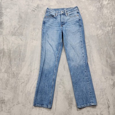 Old Navy Jeans Womens 0 Blue Extra High Rise Straight Secret Smooth Pockets