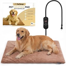 Upgraded Pet Heating Pad, 5 Adjustable Temperature  Timer, Chew-Resistant El...