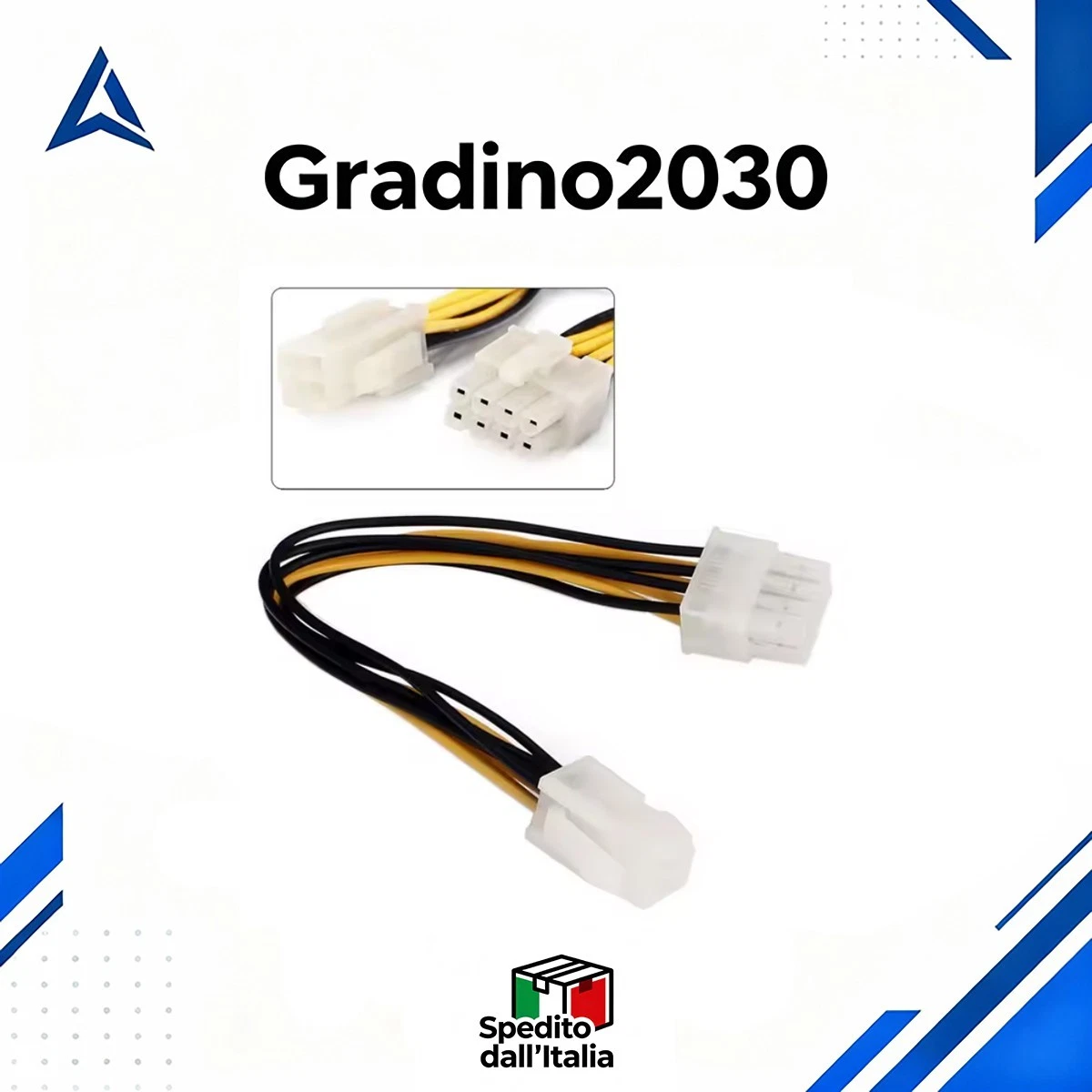 Adattatore Dual SATA 15 Pin A ATX 8 Pin (6+2) Cavo GPU 22 Cm - Confezione Da 2
