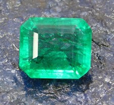 Certified Natural Colombian Green Emerald 10.05 Ct Emerald Cut Loose Gemstone