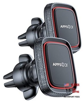  2 Pack Magnetic Phone Car Mount, Car Phone Holder Mount Magnetic, Black-Red