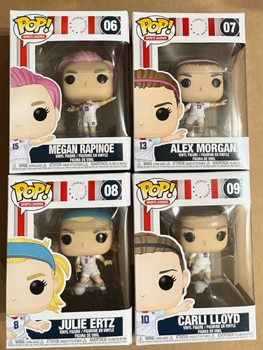 Funko Pop Soccer US Women Team #06 Rapinoe #07 Morgan #08 Ertz #09 Lloyd VAULTED