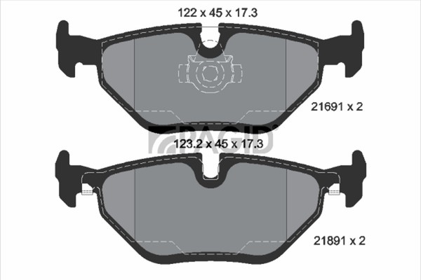 Bremsbelagsatz Scheibenbremse Pagid T1104N FüR Bmw 5Er E39 Touring 520 523 525-image