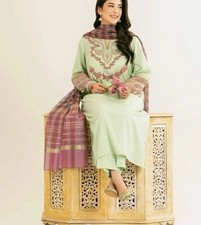 Stitched Original Ladies 3 Piece Suit Asian Pakistani Clothes By Nishat Linen
