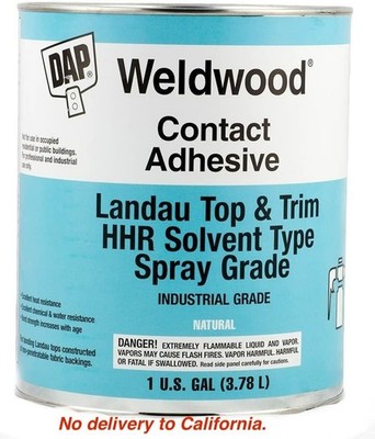 Dap Weldwood Contact Cement Adhesive - Landau Top HHR Solvent Spray 1 Gallon