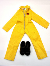 Vintage Hasbro 1975 G.I. Joe SKYDIVE TO DANGER Zip-Up Jumpsuit Outfit & Boots