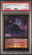 2024 DISNEY LORCANA EN 4-URSULA'S RETURN FOIL 58 URSULA - SEA WITCH QUEEN PSA 9
