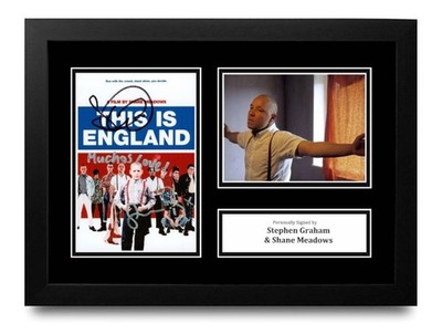 Stephen Graham & Shane Meadows signed A4 gerahmt Foto Display Autogramm mit COA