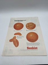 Sunkist oranges ad 1966 original vintage print 1960s retro art food photo
