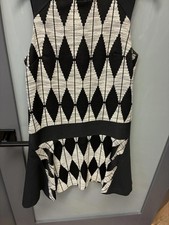 Banana Republic Black and White Geometric Pattern Sleeveless Dress - Size 6